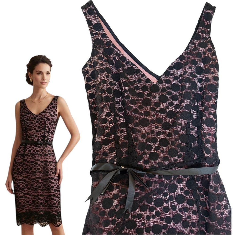 Breathtaking vintage 90s / early Y2K Tessuto cocktail sheath dress 6 - Picture 3 of 4